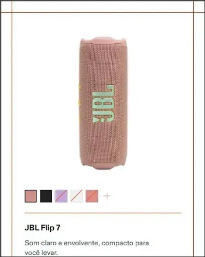 VEND0 JBL FLIP 7 N0VA C0R R0SA 