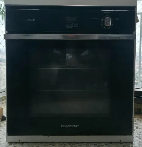 Forno De Embutir A Gás Brastemp 78 Litros Preto Com Grill E Timer Touch - BOA84AE 220v