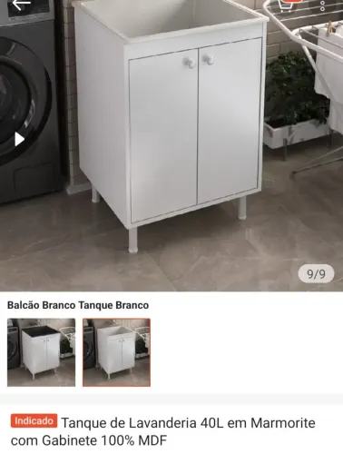 Tanque MDF e marmorite 