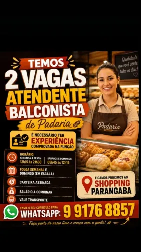 Vaga ATENDENTE BALCONISTA