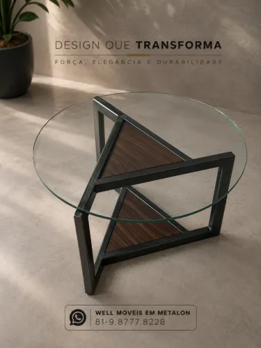 Mesa de centro em metalon