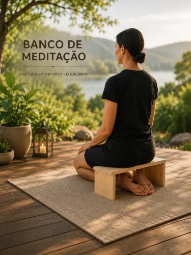 Banco meditação e yoga