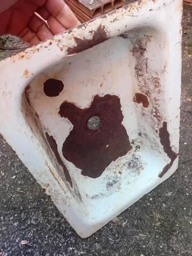 Cuba antiga ferro fundido no estado medidas 50cm x 36cm profundidade 10cm