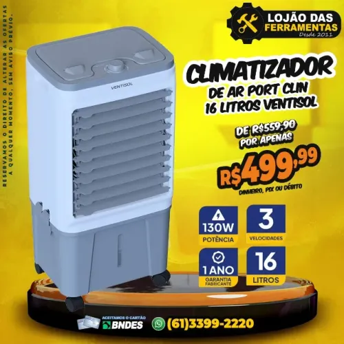 Climatizador de Ar Port Clin 16 Litros Ventisol