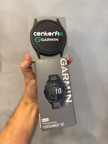 Smartwatch garmin forerunner 165 amoled preto - novo