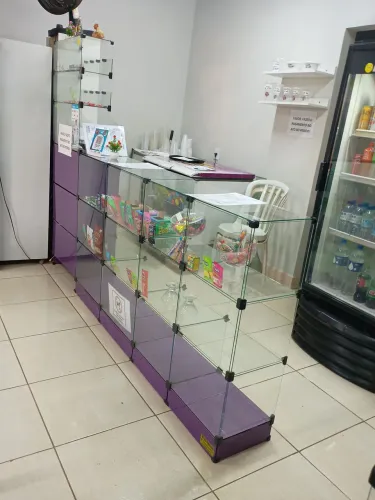Balcão caixa de vidro 
