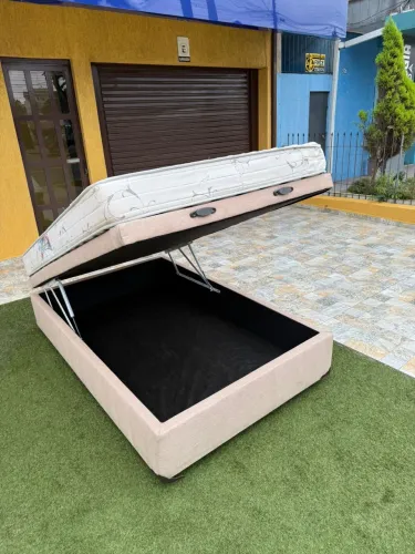 Cama de Viúva BAÚ COM COLCHÃO D33 - Entrego!