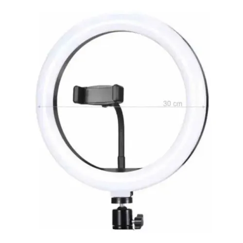 Ring Light 12" 30cm com Tripe 2.1m com Controle de Intensidade e Cor