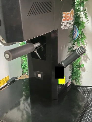 Prensa Turbo Transfer Giro 360 Plus PRETA 220V para Transfer Laser