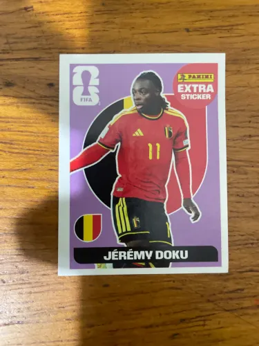 Jeremy Doku Extra figurinha copa do mundo 2026