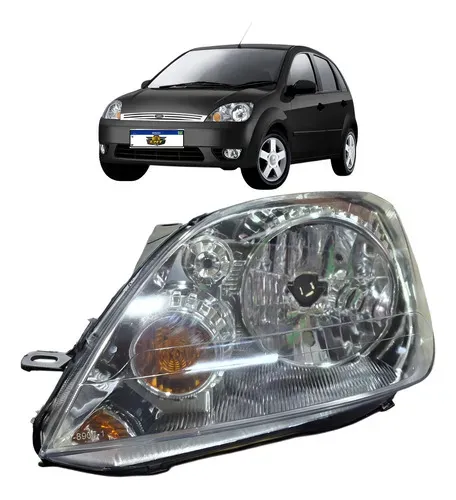 Farol Esquerdo Fiesta 2003 2004 2005 2006 2007 Hatch Sedan Esquerdo/motorista