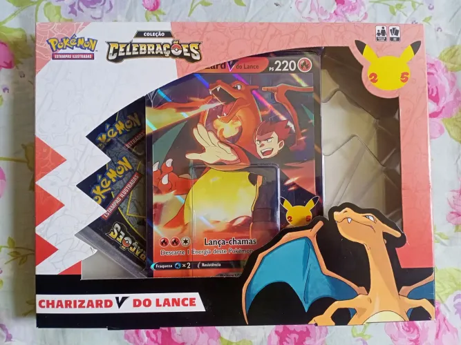 BOX CHARIZARD DO LANCE ABERTA + CARTA JUMBO