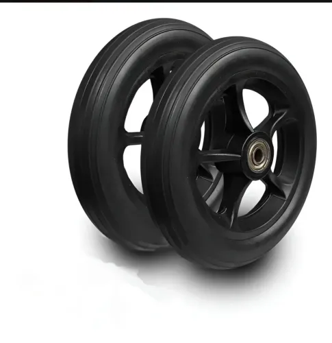 Rodas Dianteiras p/ Cadeira de Rodas Universal Aro 8 Rocket CDS JAGUARIBE
