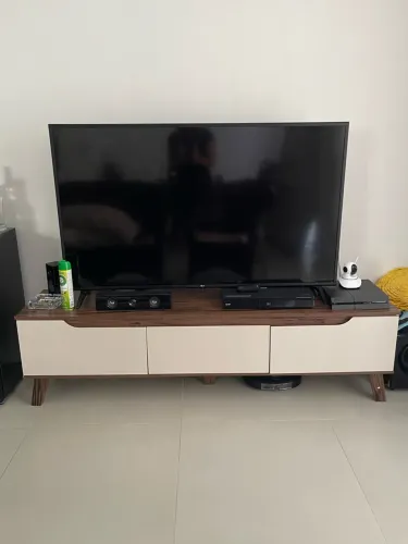 Rack para TV até 75 Polegadas 180cm 2 Portas 1 Gaveta Liverpool Yescasa