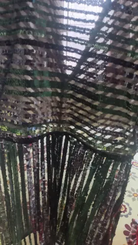 Vestido usado colcci paetês lantejoulas listras verticais verde/preto/prata/dourado