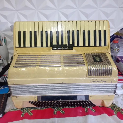 Acordeon Silvertone Italiana 120bx 4°de voz