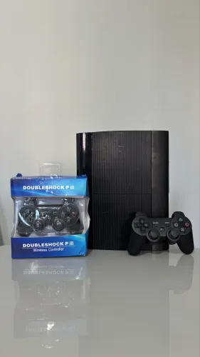 Ps3 super slim 2 controles DESTRAVADO COM JOGOS GARANTIA DE LOJA