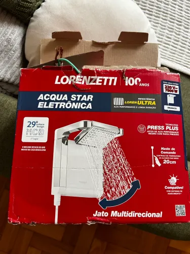 Chuveiro Ducha Lorenzetti Acqua Star Ultra BRANCO 220v 7800w
