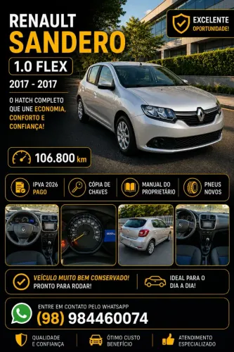 Renault Sandero Expression Hi-power 1.0 16V 5P 2017