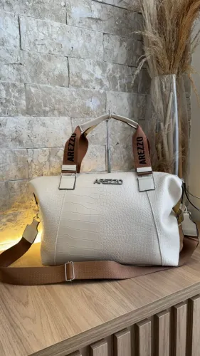 Bolsa Arezzo Baú (36x30x15) Textura Croco Alças Personalizadas Versátil
