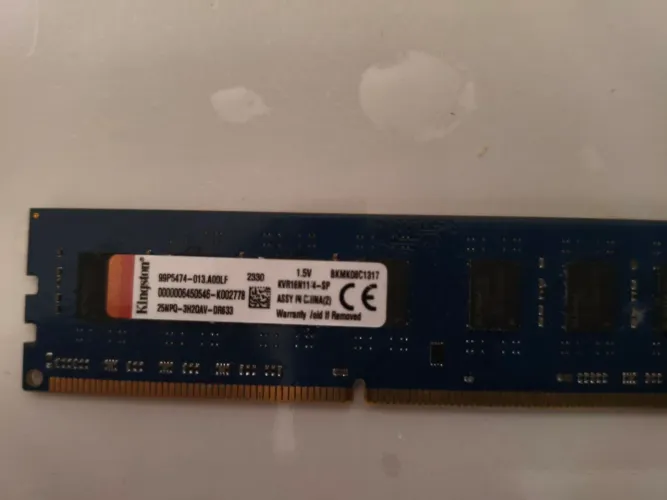 Memória RAM DDR3 4GB 1600MHz Kingston Desktop - Nova