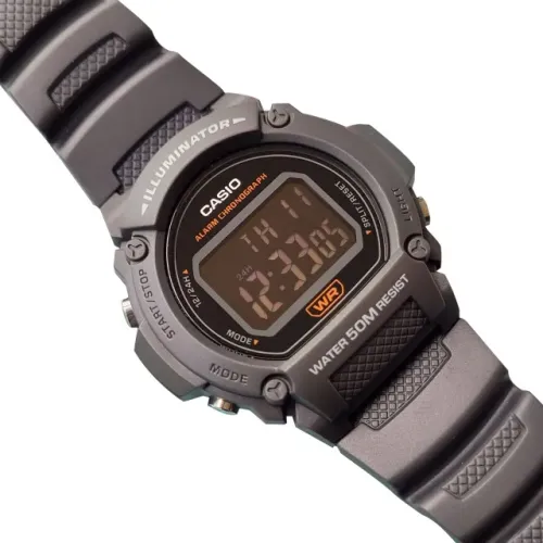 relógio masculino casio illuminator w-219h-8bvdf preto cinza