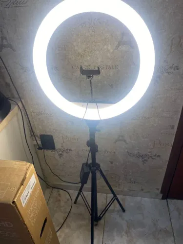 Ring light, 18'polegadas com 3 tripés