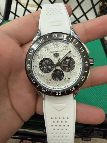 Relógio Tag Porshe Branco 