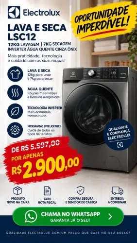 Lava e seca Eletrolux LSC12
