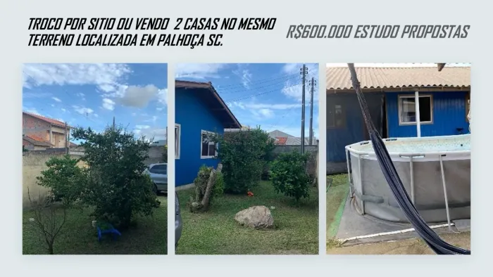 Vendo casa ou troco por sítio de menor valor