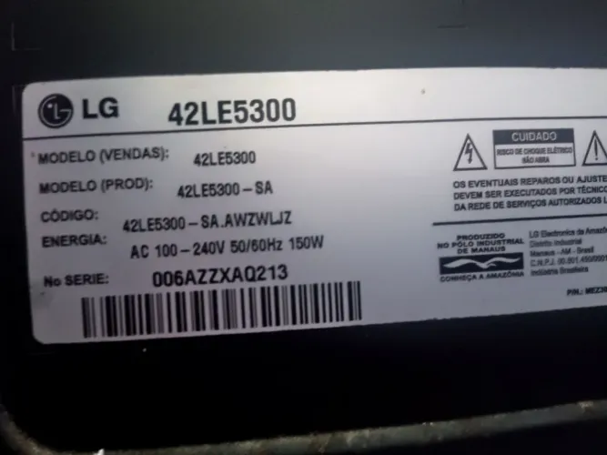 Vendo duas TVs Samsung e LG pra conserto ou retirada de peças