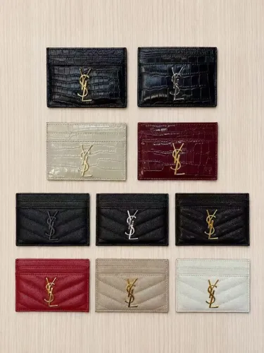 Porta cartões de couro legítimo italiano 1:1 Yves saint laurent diversas cores 