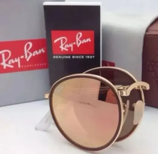 Óculos Ray Ban round dobrável 