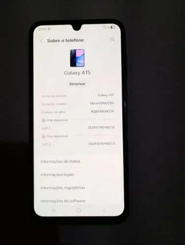 Vendo Samsung A15 256 giga de memória 8de ram top dos top