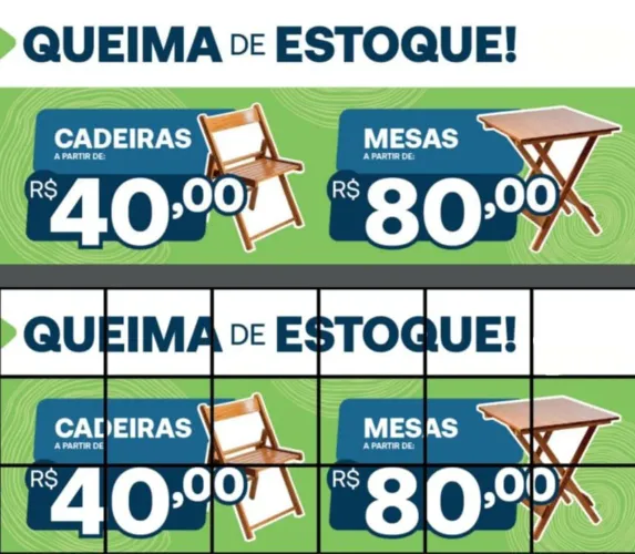 Queima de estoque mesas e cadeiras direto da fábrica
