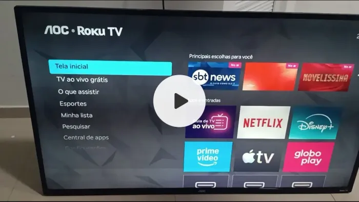Smart Tv AOC 43 polegadas - Retirada de peças
