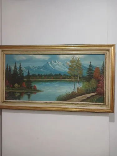 Quadro pintura óleo sobre tela 