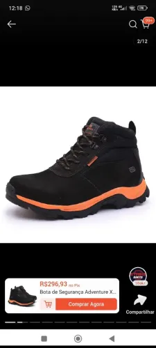 Bota Segurança Adventure EPI CA Gogowear 100% Couro 42
