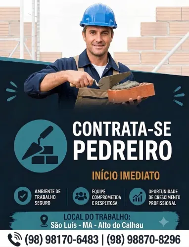 VAGA PARA PEDREIRO