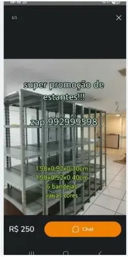 Estante de ferro cinza 6 bandejas novas pronta entrega