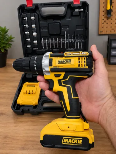 Furadeira e Parafusadeira Mackie 48V Sem Fio | Kit Ferramenta Elétrica Recarregável