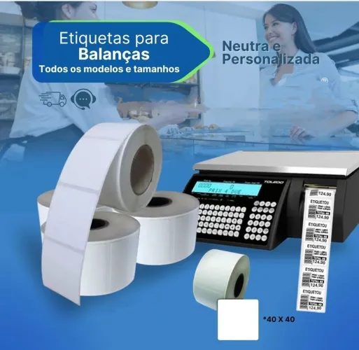 ETIQUETAS P/ BALANÇA CX 60 ROLOS 