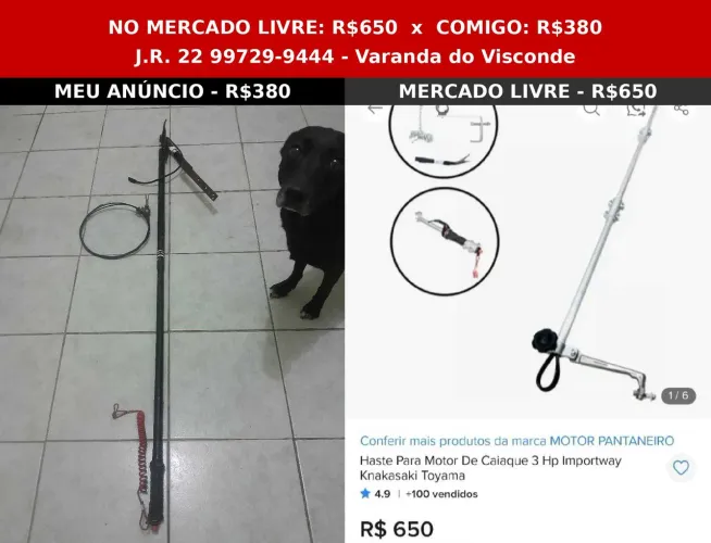 HASTE P/ MOTOR DE CAIQUES 3HP