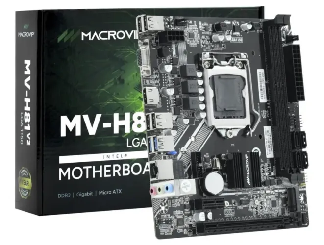 PLACA MÃE MACROVIP MV-H81 v2 lg1150