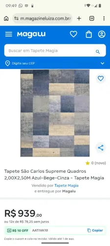 Lindo tapete Sao Carlos 2.50 X 2.00