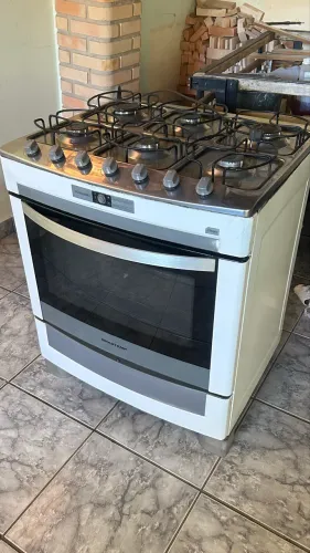 Fogão Brastemp Clean 6 Bocas - 110V Mesa Inox