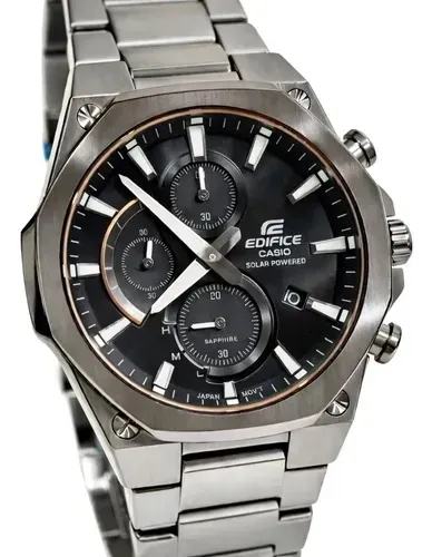 Relógio CASIO Edifice Solar EFS-S570DC-1AUDF | Safira | Energia Solar | Cronógrafo