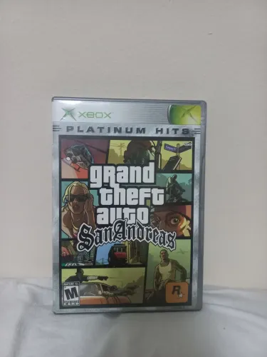 Jogo Grand Theft Auto San Andreas Platinum Hits Xbox Clássico