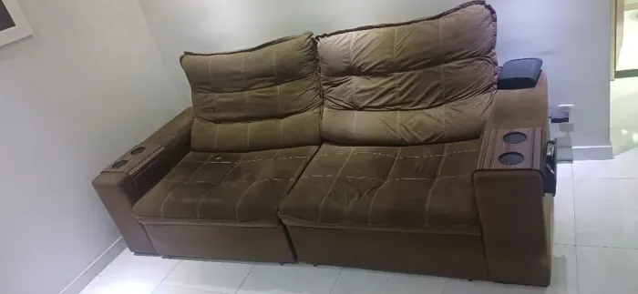 Sofá Retrátil Reclinável 3 Lugares