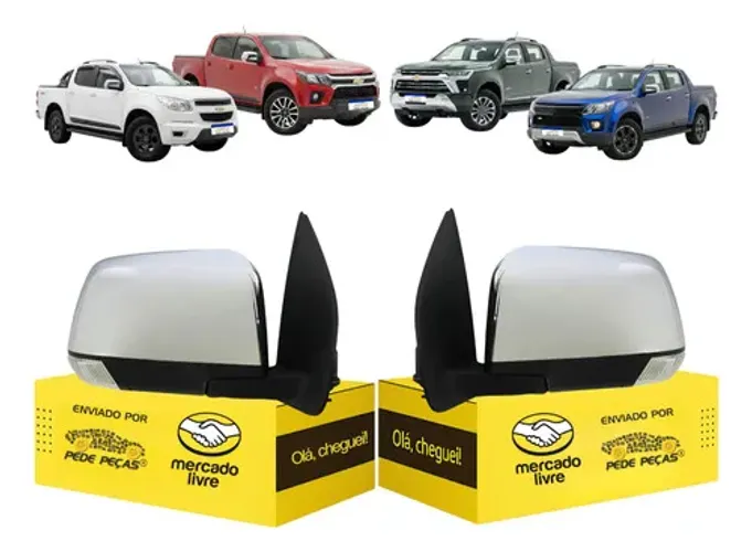 Par Retrovisor S10 2012 A 2020 2021 2022 2023 2024 2025 2026